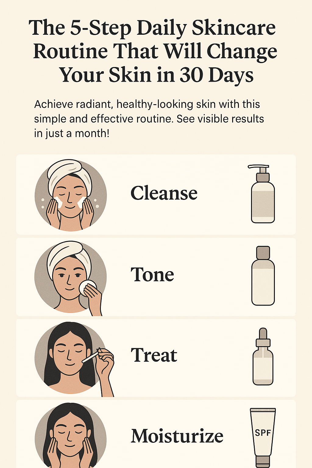 The 5-Step Daily Skincare Routine That Will Change Your Skin in 30 Days