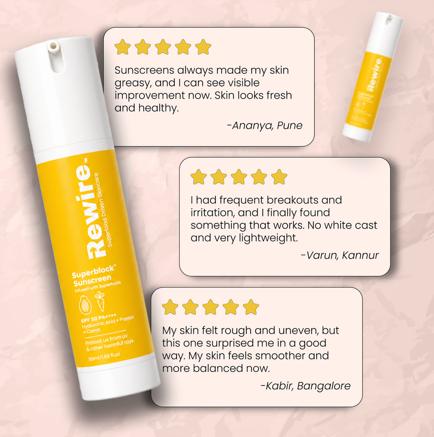 Superblock Sunscreen | Superfood with Broad Spectrum SPF 50++++ Protection – 50 ml