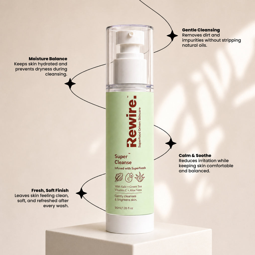 Super Cleanse | Superfood Gentle Face Cleanser with Kale, Spinach & Green Tea – 90 ml