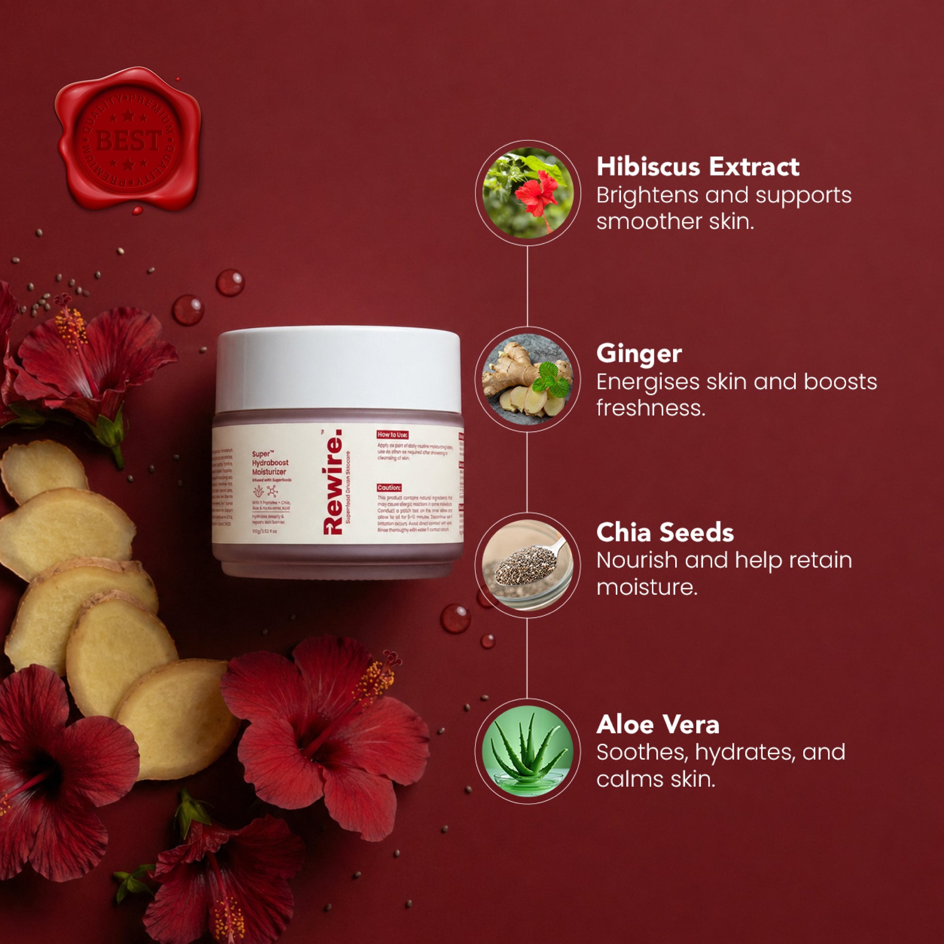 Super Hydraboost Moisturizer | Superfood Barrier Repair Moisturizer with Ceramides & Peptides – 100g