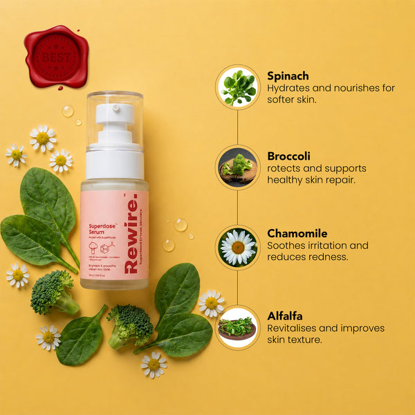 Superdose Serum | Superfood Brightening Serum with Niacinamide & Botanicals – 30 ml